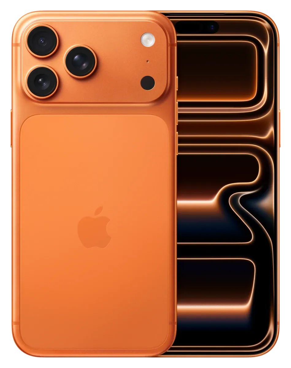 iPhone 17 Pro Max in Cosmic Orange