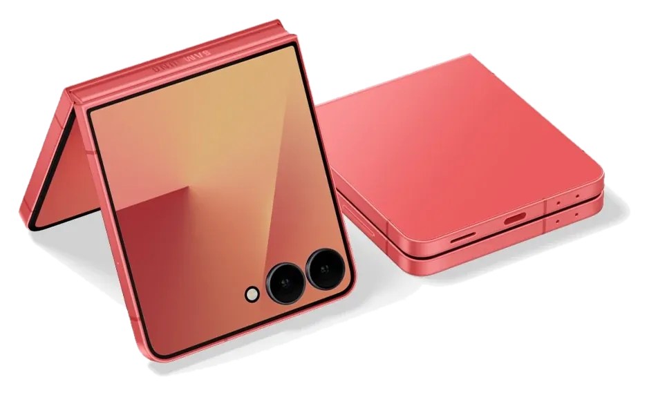 Samsung Galaxy Z Flip7 in Coral Red